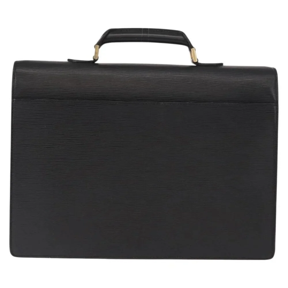 LOUIS VUITTON Epi Serviette Ambassador Business Bag Black M54412 LV Auth BA8580